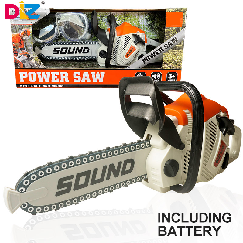 Gardening Tools For 8 Year Olds - ของเล่นลูกโซ่แว่นตาเด็กไฟฟ้า Chainsaw เสียงของเล่นเด็กเครื่องมือสําหรับเครื่องมือ Bench เด็กของขวัญ Pretend
