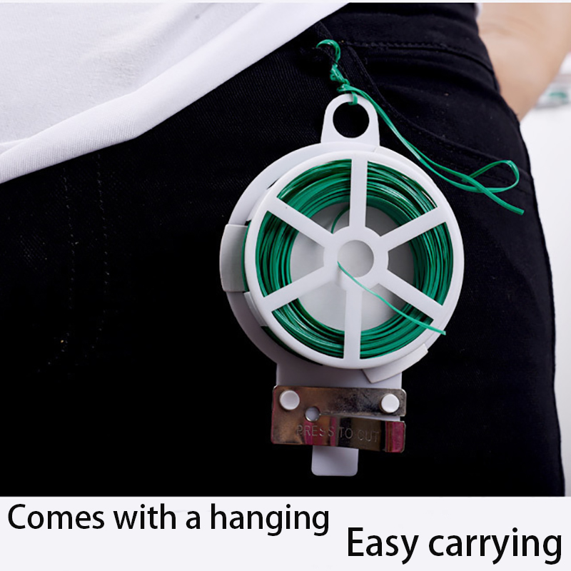 Garden Wire Twist Tie - สายรัดต้นไม้เอนกประสงค์แบบตัดได้เอง ใช้ซ้ำได้ สำหรับพืชเลื้อย ดอกไม้ และไม้เลื้อย