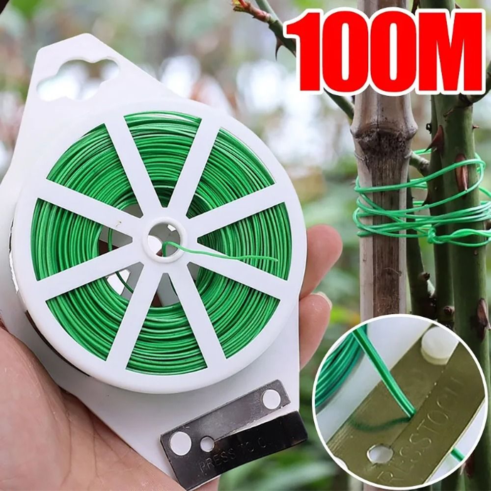 Garden Wire Twist Tie - 1 ชิ้นเหล็กลวดสายผูกพืช Bundle เหล็กลวดสายรัด Self -