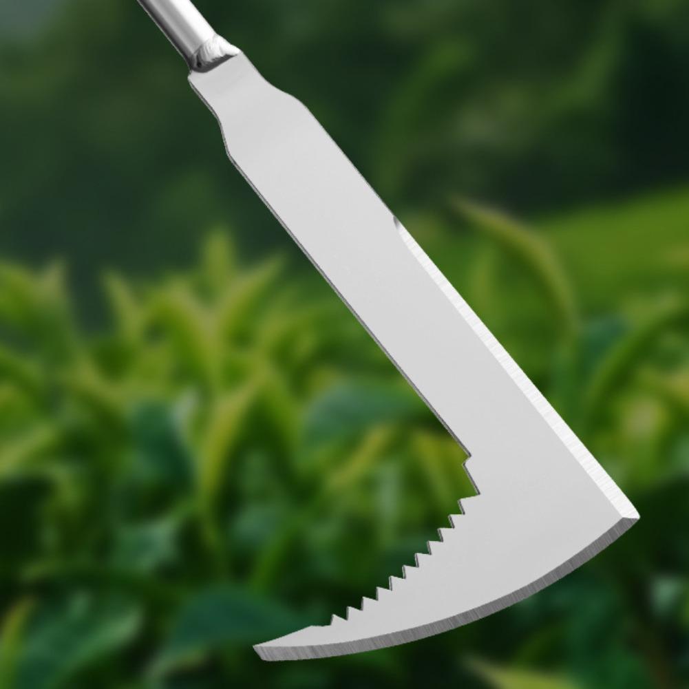 Gardening Tools Used For Weeding - เครื่องมือกำจัดวัชพืชแบบมีช่องว่างทำจากสแตนเลส, เครื่องมือทำสวนอเนกประสงค์รูปตัว L, ใช้สำหรับกำจัดวัชพืชในสนามหญ้า, ระเบียง และทางเดิน