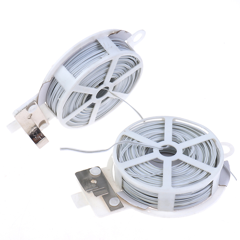 Garden Wire Twist Tie - 1 ชิ้น (50 ม.) ลวดมัดต้นไม้เอนกประสงค์สีขาว แข็งแรง
