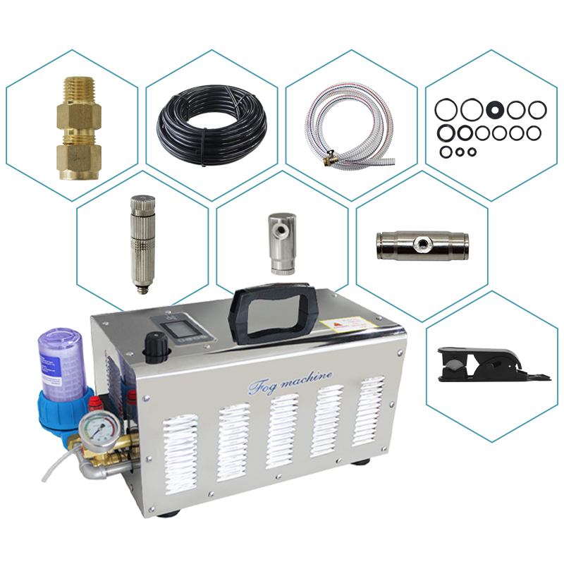 Gardening Tools Kit For Sale - เครื่องพ่นหมอกแรงดันสูง ฝาครอบสแตนเลส 11 ลิตร/นาที สำหรับระบบพ่นหมอกในสวนและเรือนกระจก ชุดอุปกรณ์พ่นหมอก