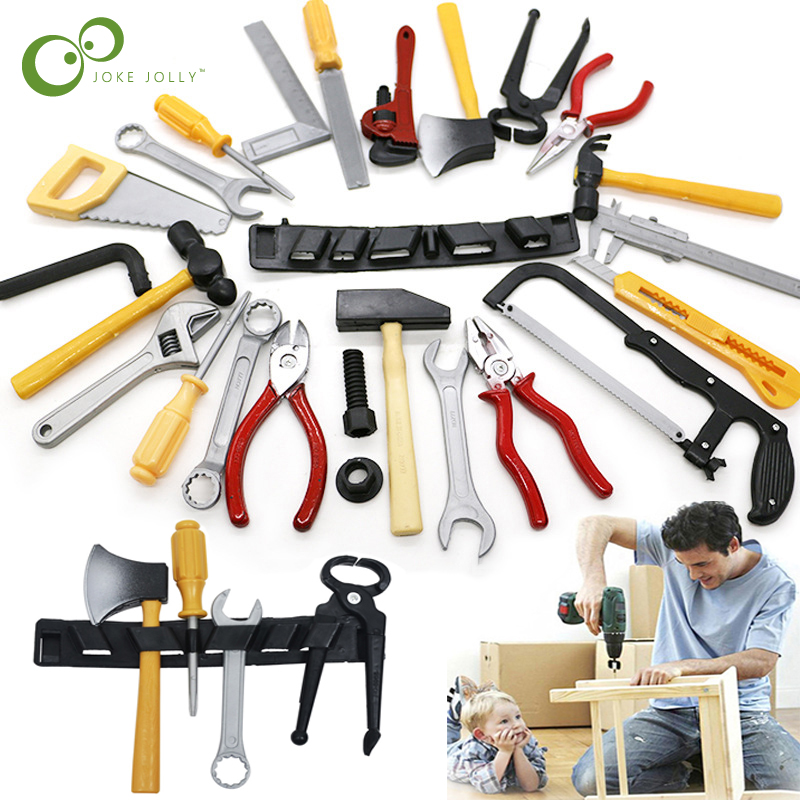 Gardening Tools For 8 Year Olds - 14 ชิ้น/ล็อตจำลองซ่อมชุดเครื่องมือเด็กแกล้งเล่นเด็กปลอดภัยพลาสติกเครื่องมือบำรุงรักษาไขควงของเล่นเด็ก TMZ