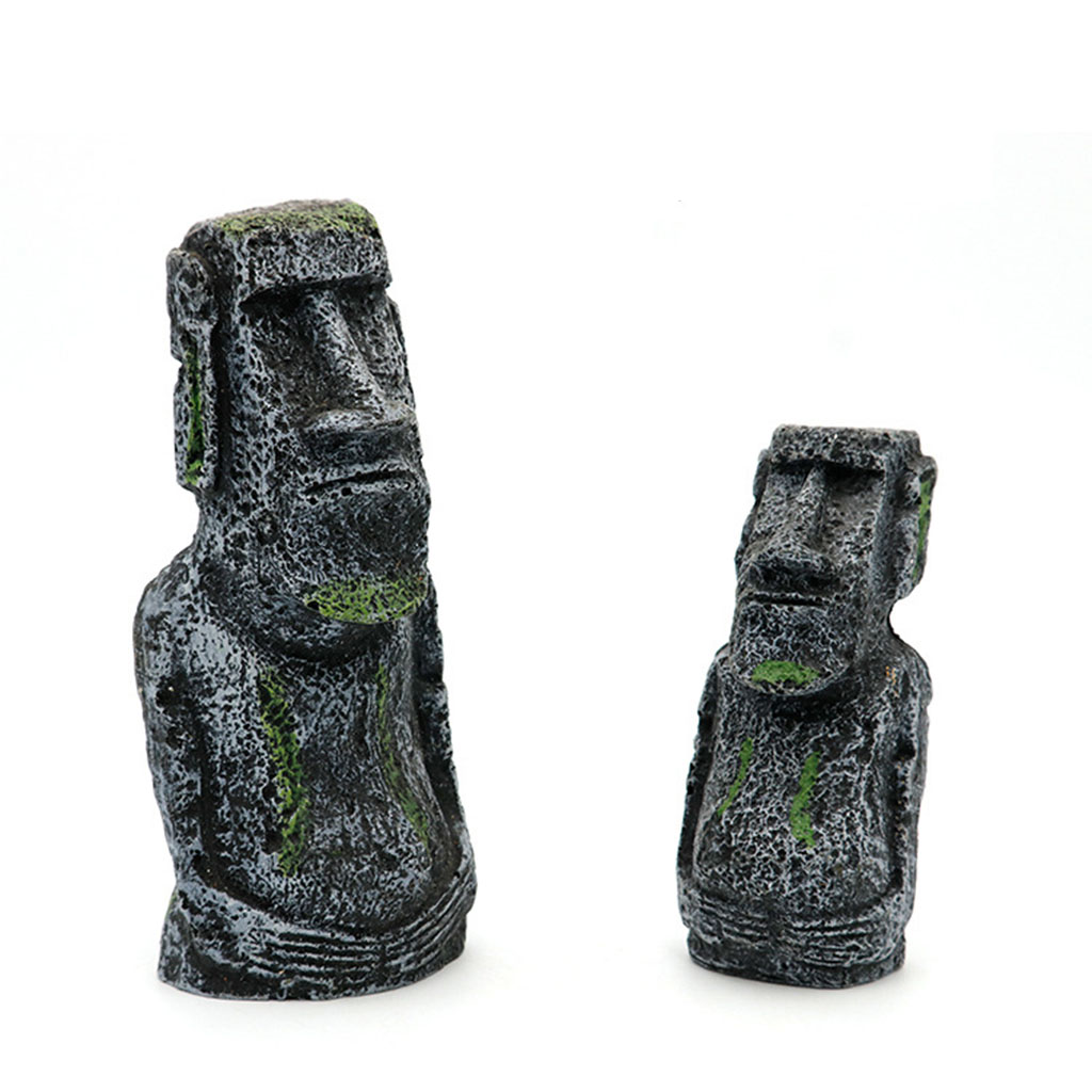 Aquarium Moai รูปปั้นเกาะอีสเต - Aquaponics Fish Tank บทวิจารณ์และราคา
