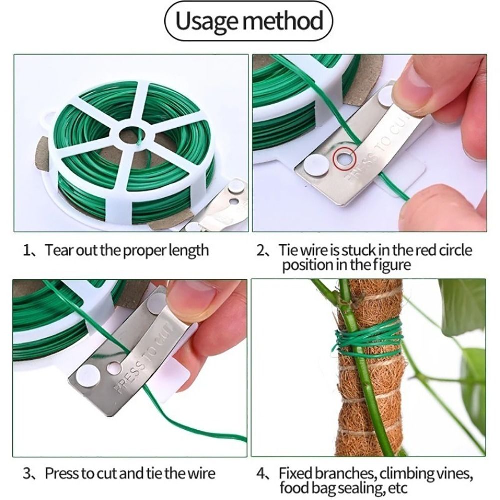 1 ชิ้นเหล็กลวดสายผูกพืช Bundle - Garden Wire Twist Tie บทวิจารณ์และราคา