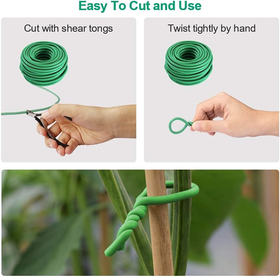 สายรัดต้นไม้แบบยืดหยุ่น สีเขีย - Garden Wire Twist Tie บทวิจารณ์และราคา