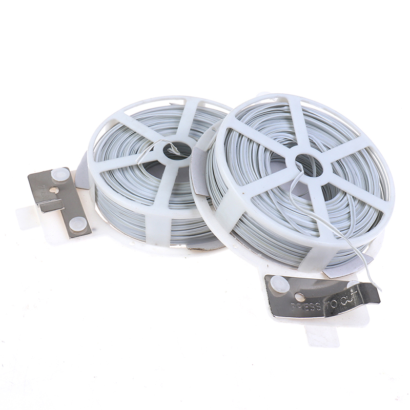 1 ชิ้น (50 ม.) สีขาวมัลติฟังก์ - Garden Wire Twist Tie บทวิจารณ์และราคา