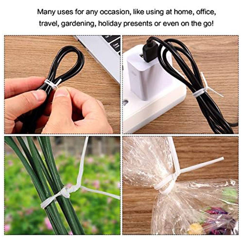 100 ชิ้นสีดําสีขาวสวนสาย Twist - Garden Wire Twist Tie บทวิจารณ์และราคา